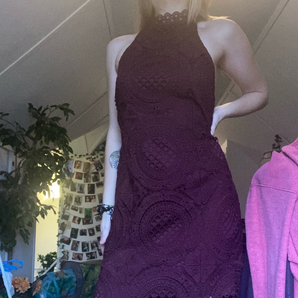 Maroon Lace dress